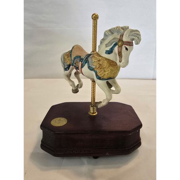 Vintage 1991 K-Mart CAROUSEL COLLECTION Horse Music Box Second Edition "Works" - Picture 1 of 3